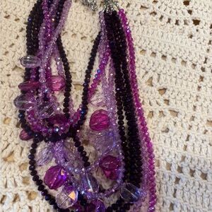 Sassy Jones Malia Elegant Purple Beaded Necklace